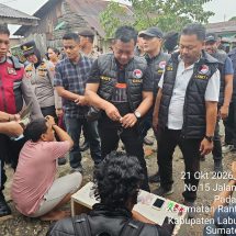 Polres Labuhanbatu dan BNNK Labura Amankan Dua Pria dalam Operasi Sarang Narkoba